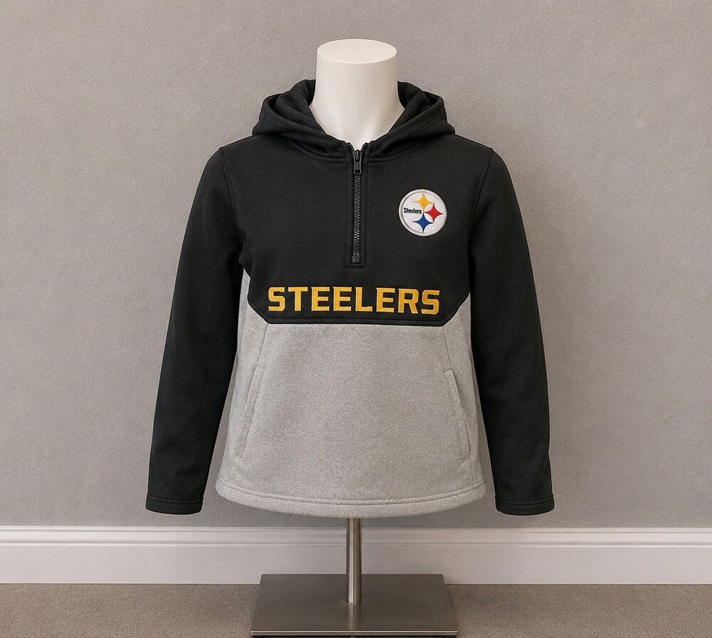 NFL Steelers Youth M Hoodie Fleece Sweatshirt Pullover Sportswear Gameday